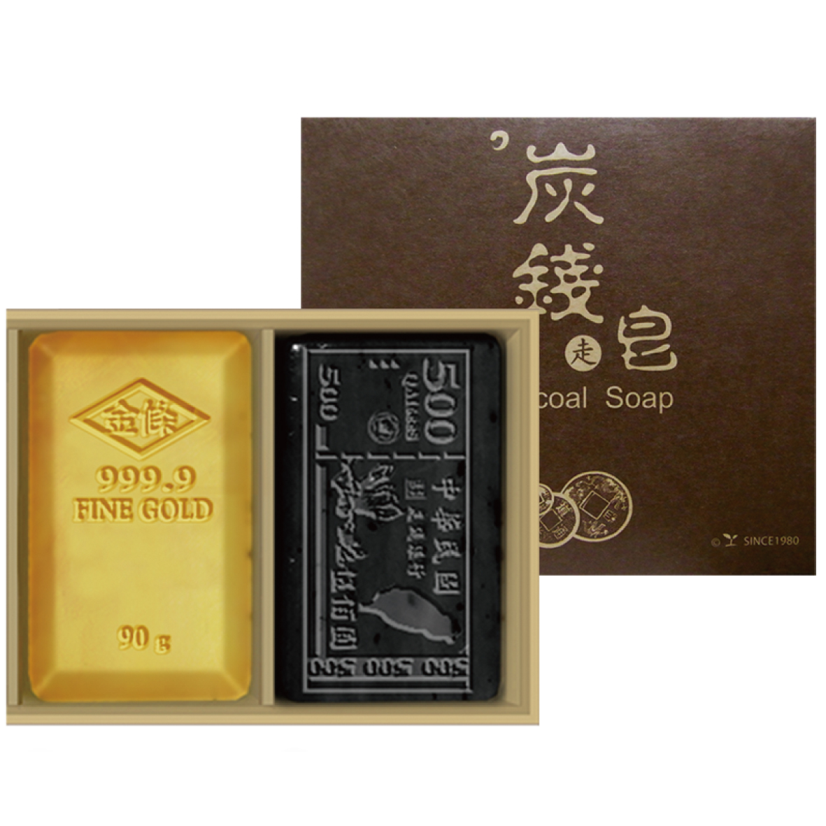 炭錢皂禮盒-2入,香皂贈品,手工香皂,香皂禮盒,手工皂禮盒台中