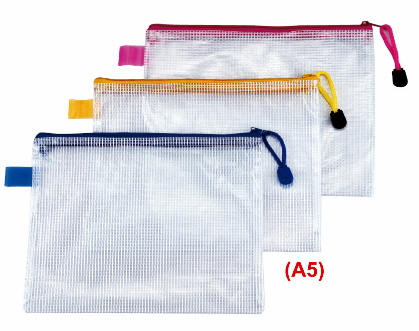 A5文件拉鍊袋,拉鍊文具袋,網狀拉鍊袋,文件袋