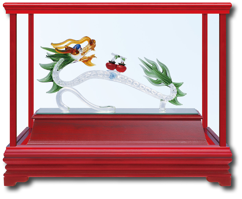 手工創作琉璃-柿柿龍如意,琉璃藝品,櫥窗藝品,藝品台中,藝品批發