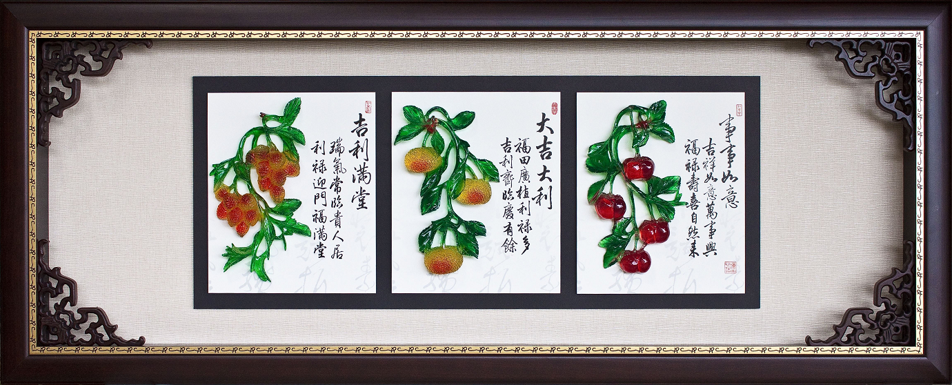 水琉璃壁飾,水琉璃獎牌,水琉璃掛匾