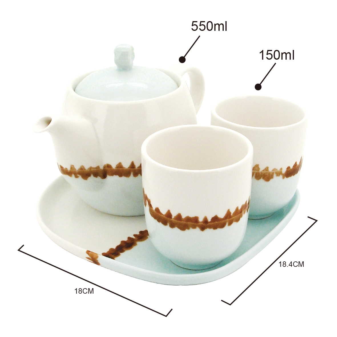 手繪雙色茶具組,泡茶茶具組,陶瓷茶具組,日式茶具組,茶具組推薦,泡茶組,茶具組禮盒