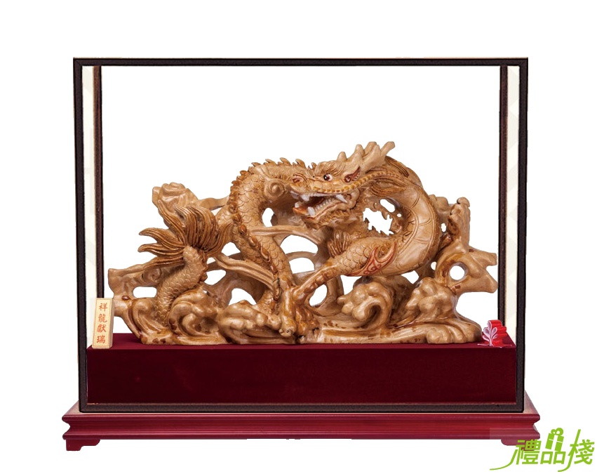 祥龍獻瑞(樟木雕),台中木雕藝品,台中藝品批發,櫥窗藝品,木雕藝品,木雕藝品批發