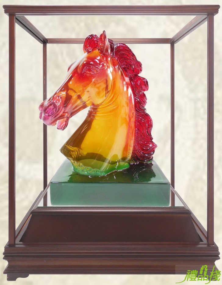馬首是瞻水琉璃藝品