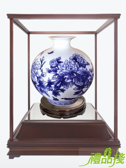 青花瓷藝品-鴻福,冷彩陶藝品,漆線雕藝品,櫥窗藝品,陶瓷藝品 台中,青花瓷藝品,花瓶擺飾藝品