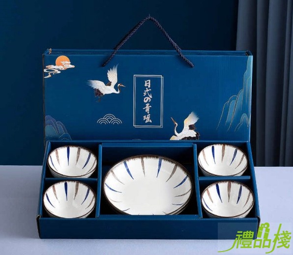 日式青瑤碗盤六件組