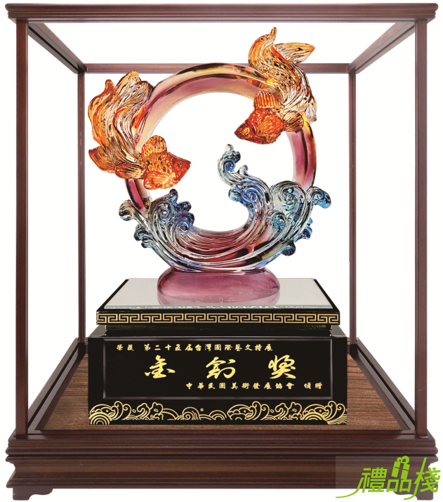 圓滿大吉櫥窗藝品,水琉璃藝品,櫥窗藝品,藝品台中,開運招財藝品,禮品棧藝品