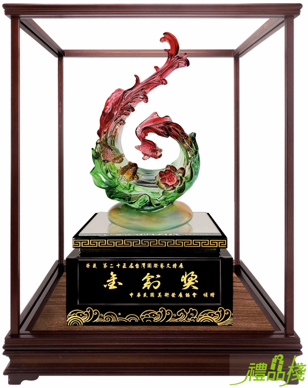 金玉滿堂櫥窗藝品,水琉璃藝品,櫥窗藝品,藝品台中,開運招財藝品,禮品棧藝品