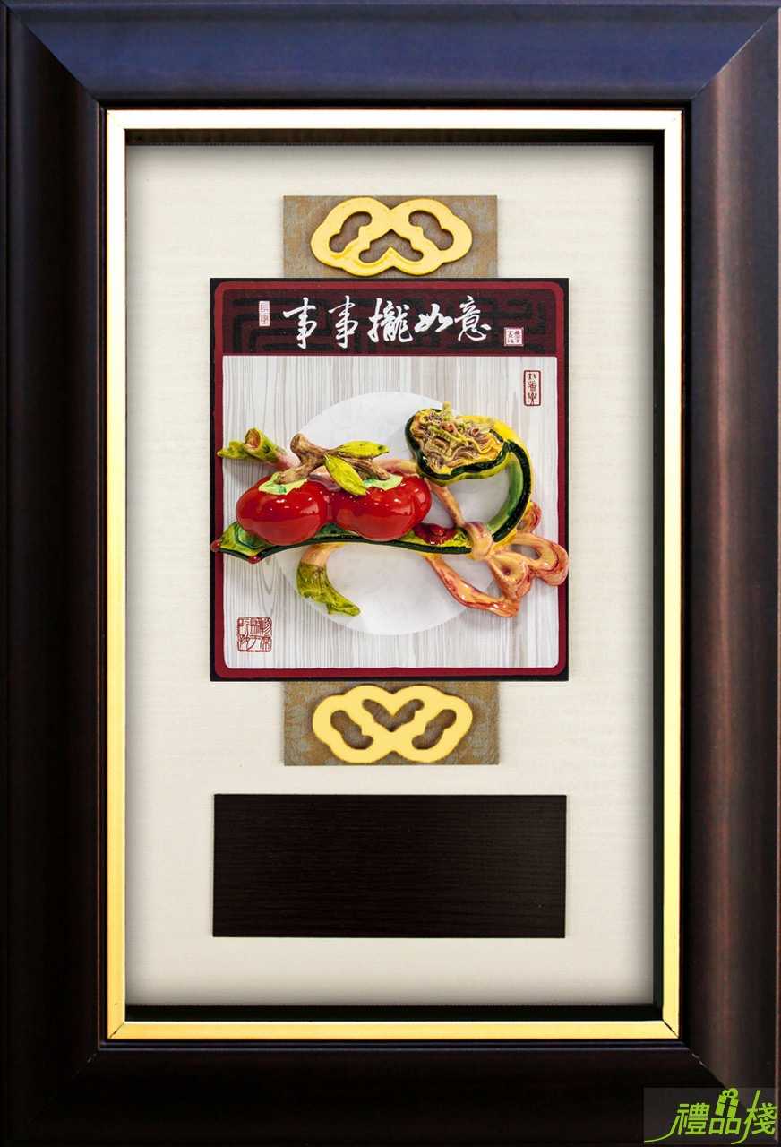 事事攏如意雕塑獎牌,彩陶獎牌,彩繪雕塑獎牌,冷彩陶獎牌,獎牌訂製,禮品棧獎牌