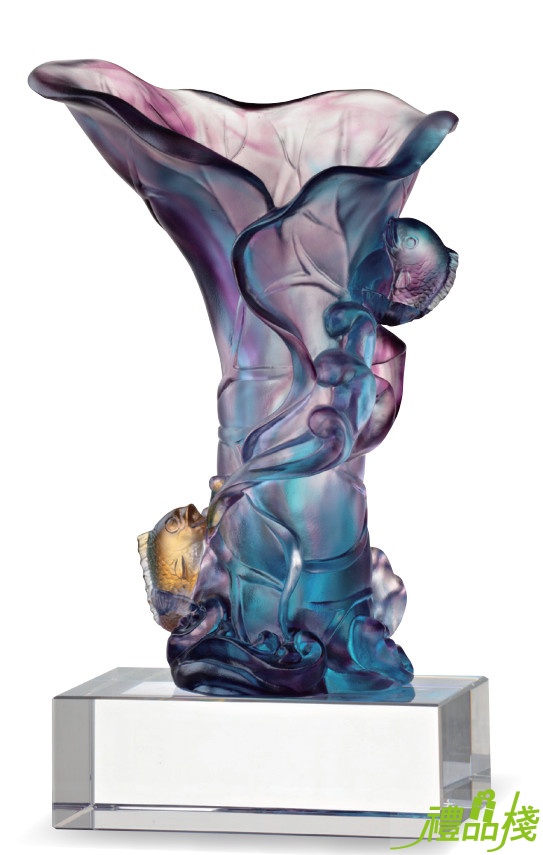 琉璃精品-愉悅平安,琉璃禮品,水晶琉璃獎座,水晶琉璃藝品,琉璃獎座