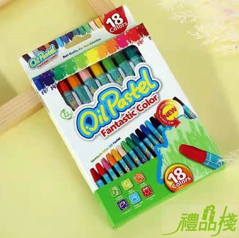18色粉蠟筆,彩虹筆,蠟筆,彩色筆,旋轉蠟筆,小禮物