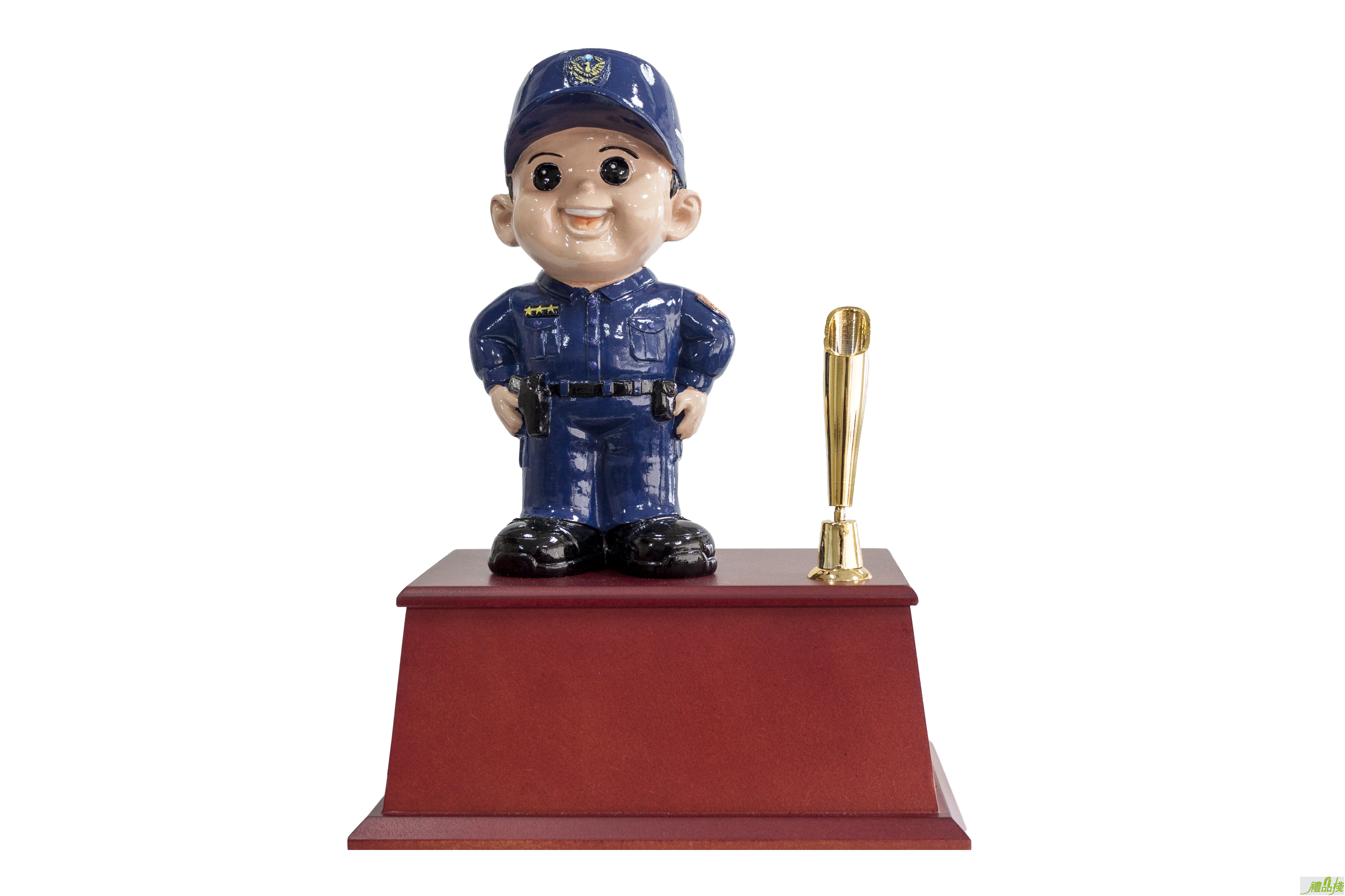 警察筆插獎座,獎座訂製,造型獎座,警察獎座,警察獎盃,禮品棧獎盃
