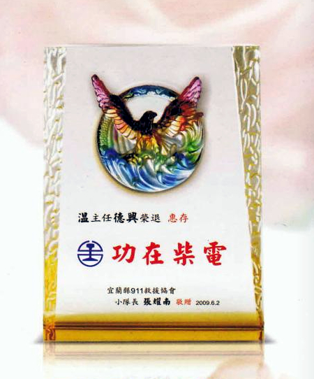 雙色水晶獎牌SJL19