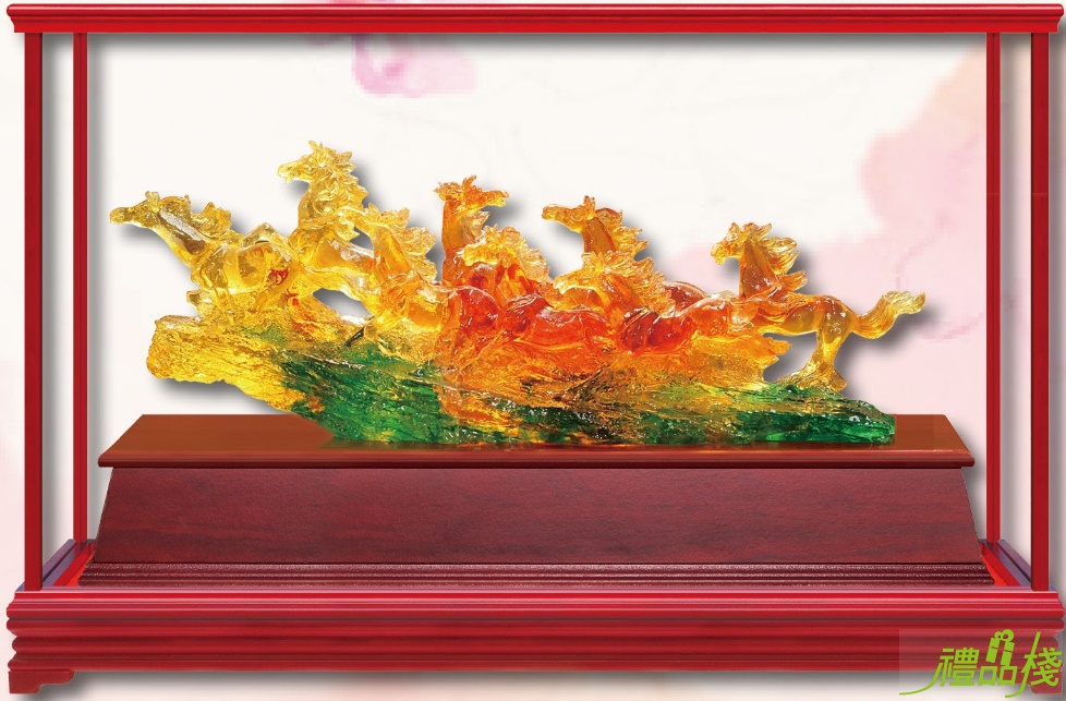 八駿雄風藝品,水晶琉璃藝品,櫥窗藝品