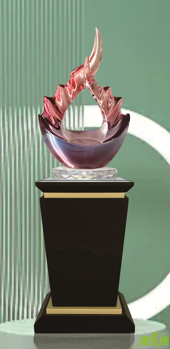 綻放光彩獎盃,獎座訂製,獎盃獎牌,獎盃訂製,便宜獎盃,水琉璃獎盃,獎盃樣式,禮品棧獎盃