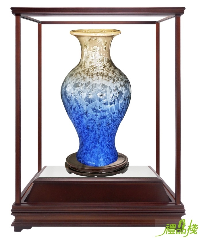 結晶釉花瓶-壽,結晶釉瓶,結晶釉瓷器,陶瓷藝品 台中,青花瓷藝品,花瓶擺飾藝品,結晶釉陶瓷
