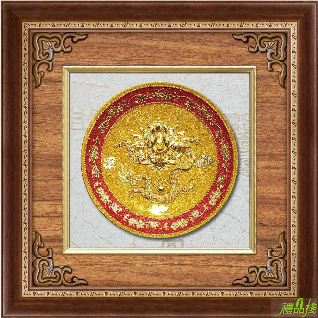 立體金箔獎牌賀匾,立體金箔畫掛飾,開運開業招財金箔賀匾