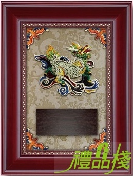 麒麟壁飾獎牌,雕塑彩繪獎牌,獎牌製作,彩陶獎牌,彩繪雕塑獎牌