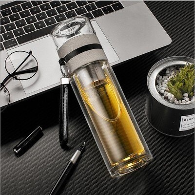 玻璃泡茶杯,隨行玻璃杯,雙層隔熱泡茶杯
