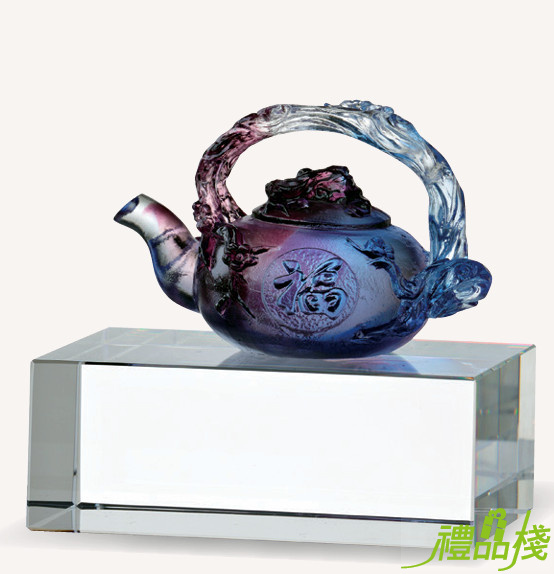 琉璃文鎮獎座-雙福喜,琉璃獎盃,琉璃獎座,琉璃獎牌,琉璃禮品