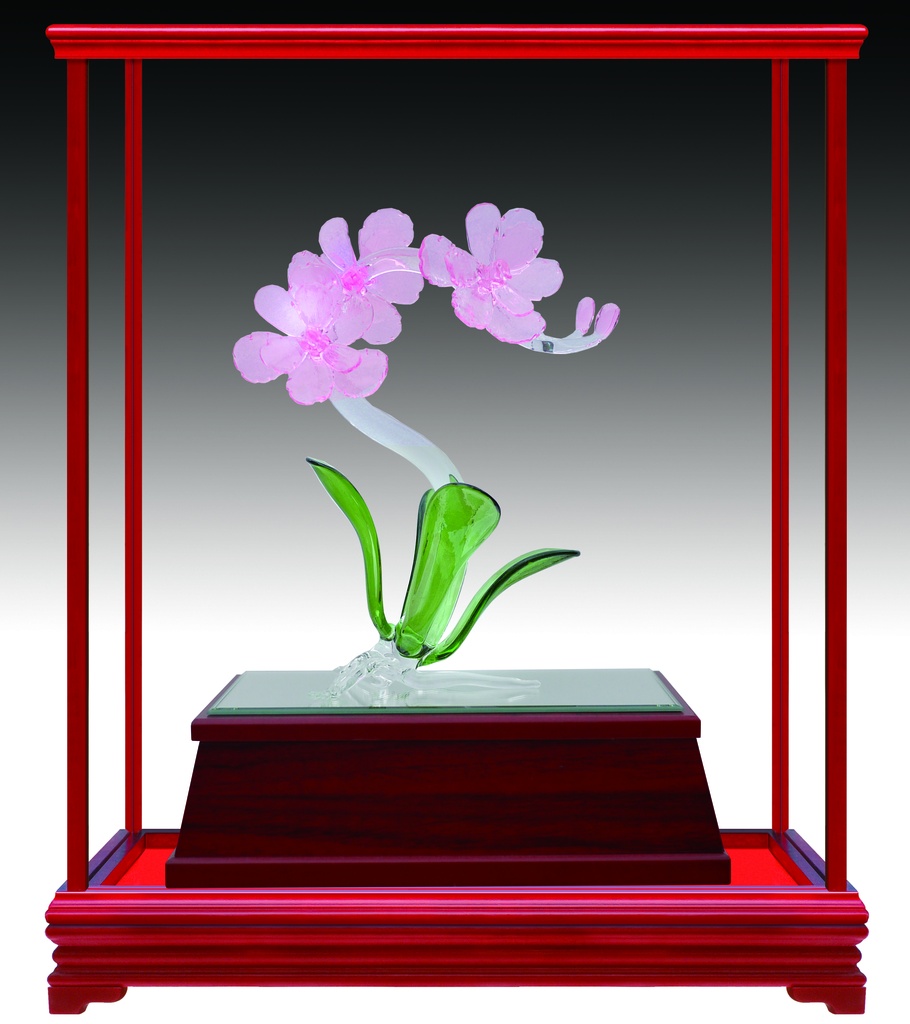 手工創作琉璃-花開富貴,琉璃藝品,藝品批發,櫥窗藝品,藝品台中