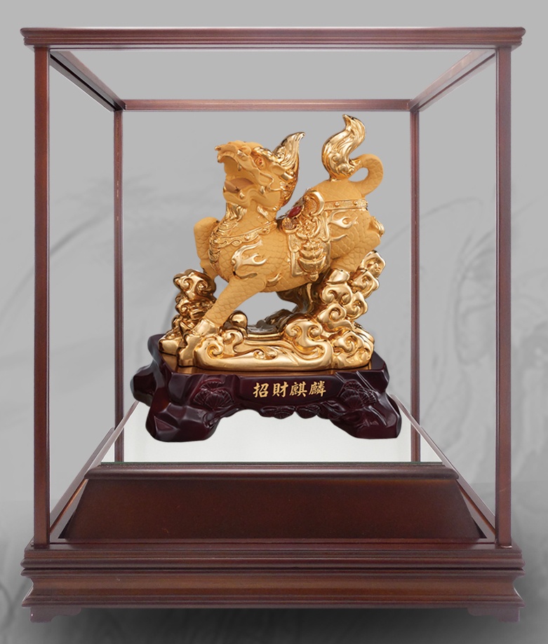 招財麒麟絨沙金藝品,櫥窗藝品,招財擺飾,藝品批發