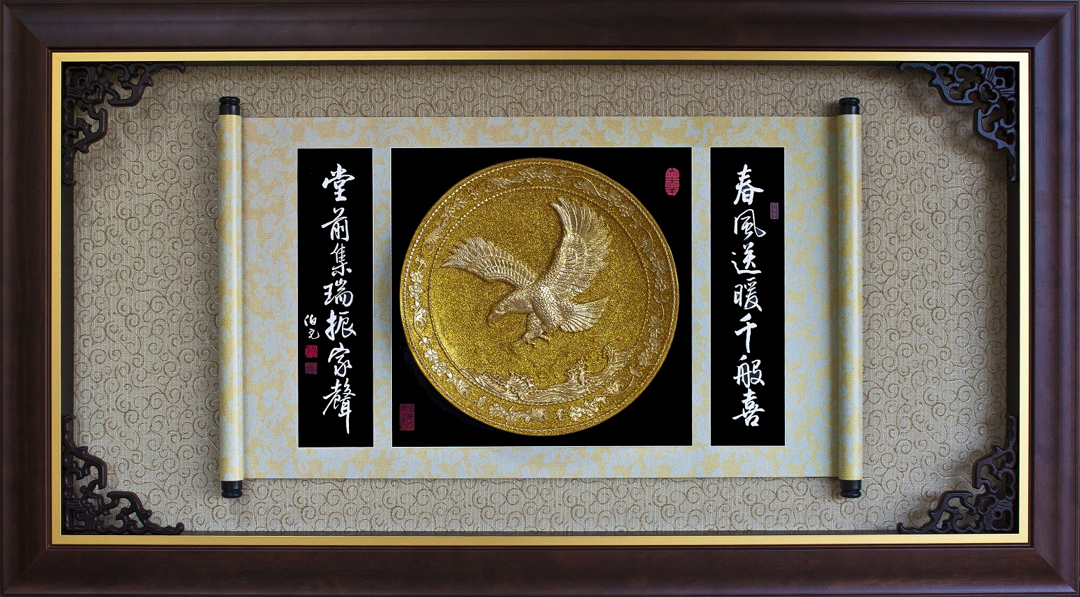 金雕獎牌,立體金箔獎牌賀匾,立體金箔匾額