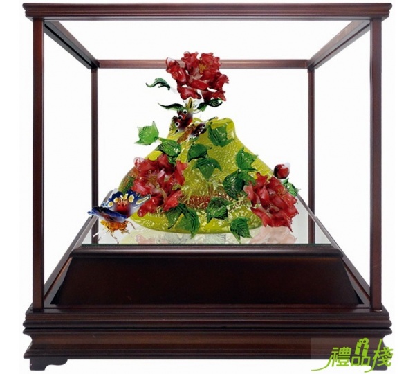 向上發財手工琉璃藝品,琉璃獎座,琉璃獎牌,琉璃禮品,櫥窗藝品,水晶琉璃藝品,藝品台中