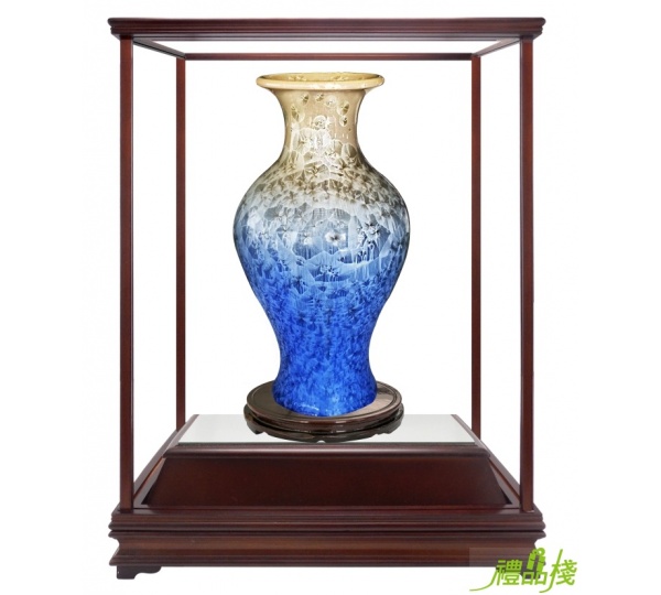 結晶釉花瓶-壽,結晶釉瓶,結晶釉瓷器,陶瓷藝品 台中,青花瓷藝品,花瓶擺飾藝品,結晶釉陶瓷