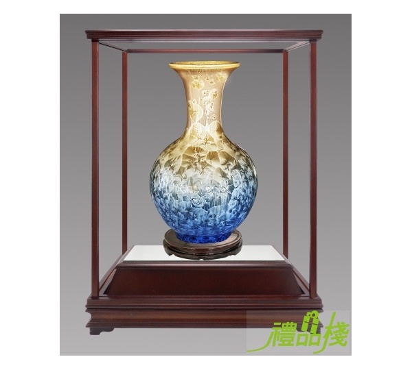 結晶釉花瓶-喜,結晶釉瓶,結晶釉瓷器,陶瓷藝品 台中,冷彩陶藝品,青花瓷藝品,花瓶擺飾藝品,結晶釉陶瓷