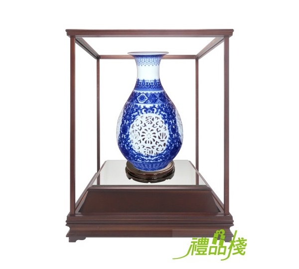 青花瓷鏤空陶藝品-福氣,陶瓷藝品 台中,冷彩陶藝品,青花瓷藝品,花瓶擺飾藝品