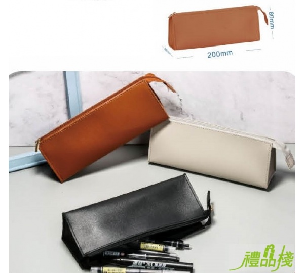 皮質筆袋,文具筆袋,隨身筆袋,簡約筆袋,韓風筆袋,文具禮品,化妝包,文具收納袋,多功能筆袋