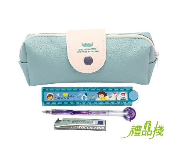 小清新筆袋+卡通尺+筆芯+側壓自動鉛筆,兒童節禮品,文具禮品,便宜小禮物,兒童節禮物