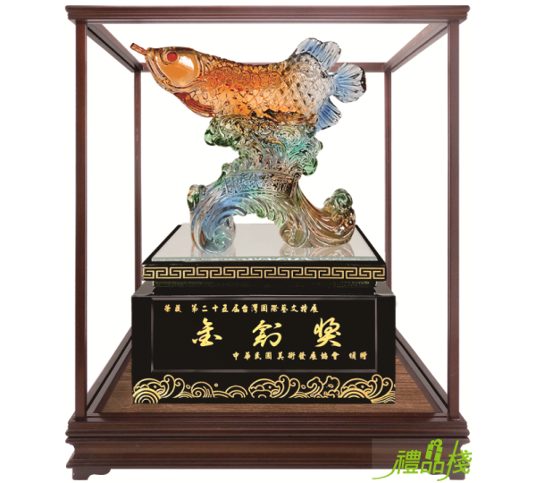招財金龍櫥窗藝品,水琉璃藝品,櫥窗藝品,藝品台中,藝品批發,開運招財藝品