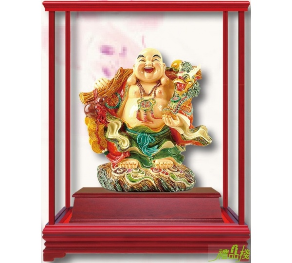 財神藝品,櫥窗式藝品,冷彩陶藝品,擺飾藝品,彌勒財神藝品