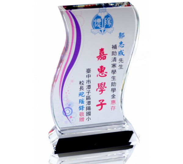 彩色水晶獎牌CL-02,獎牌製作台北,水晶獎牌