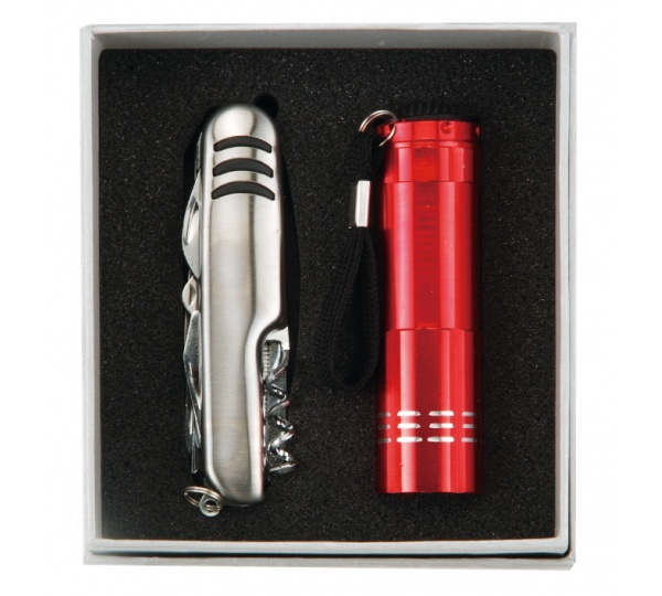 瑞士刀+精巧九燈手電筒,文具批發網,led手電筒