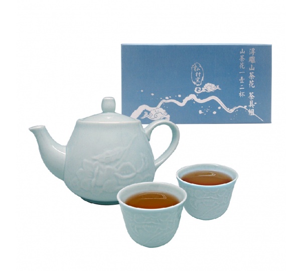 浮雕山茶花茶具組,泡茶茶具組,陶瓷茶具組,茶具組推薦,泡茶組,中式茶具組,茶具組禮盒