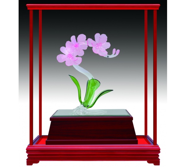 手工創作琉璃-花開富貴,琉璃藝品,藝品批發,櫥窗藝品,藝品台中