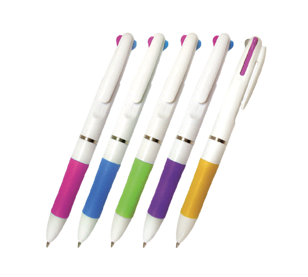 白桿粉彩三色筆,廣告筆工廠,三色筆