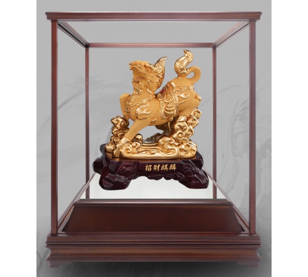招財麒麟絨沙金藝品,櫥窗藝品,招財擺飾,藝品批發