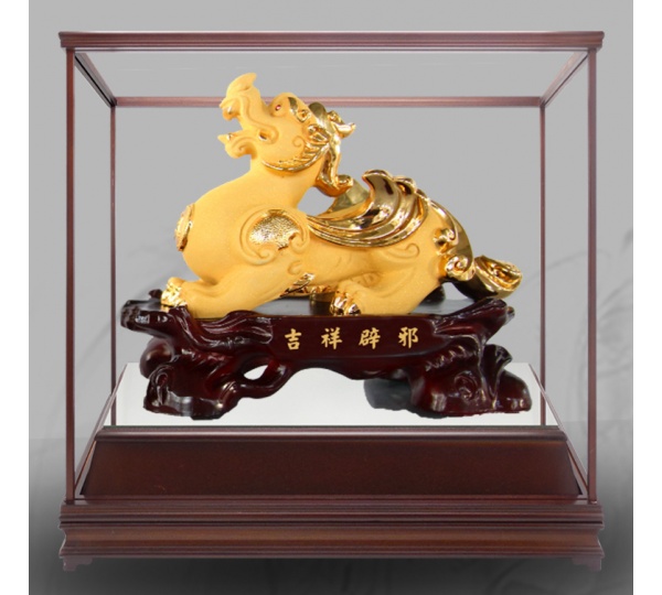 吉祥辟邪絨沙金藝品,立體金箔藝品,金雕藝品,櫥窗藝品