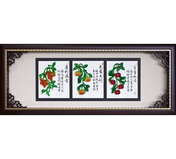 水琉璃壁飾,水琉璃獎牌,水琉璃掛匾