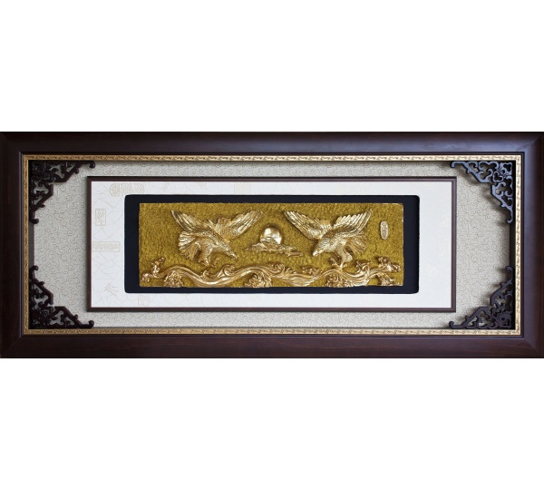 大展鴻圖(大金雕畫),立體金箔雕塑,金箔畫