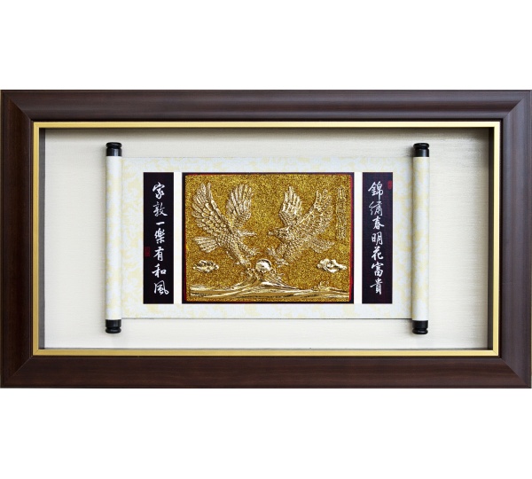 立體金箔獎牌賀匾,立體金箔畫掛飾