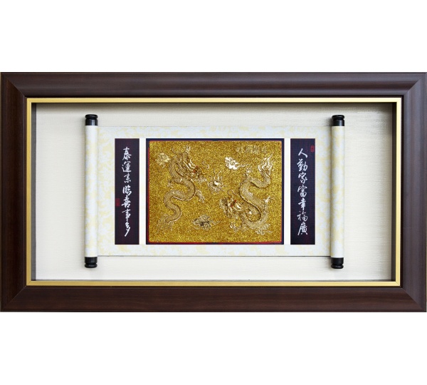 金雕獎牌,立體金箔畫掛飾