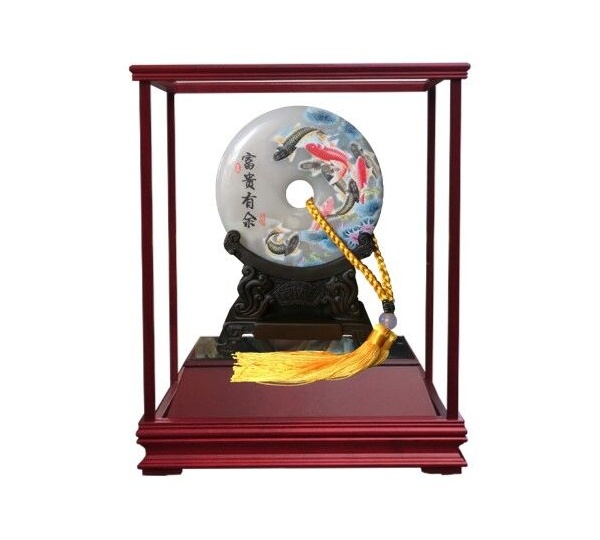 富貴有餘平安扣藝品,獎座訂製,櫥窗藝品