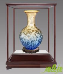 結晶釉花瓶-喜,結晶釉瓶,結晶釉瓷器,陶瓷藝品 台中,冷彩陶藝品,青花瓷藝品,花瓶擺飾藝品,結晶釉陶瓷
