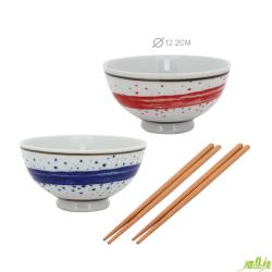手繪雲彩2碗2筷,餐盤組,餐具組,餐碗組,碗盤餐具