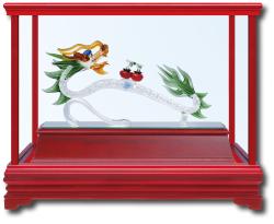 手工創作琉璃-柿柿龍如意,琉璃藝品,櫥窗藝品,藝品台中,藝品批發