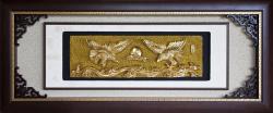 大展鴻圖(大金雕畫),立體金箔雕塑,金箔畫
